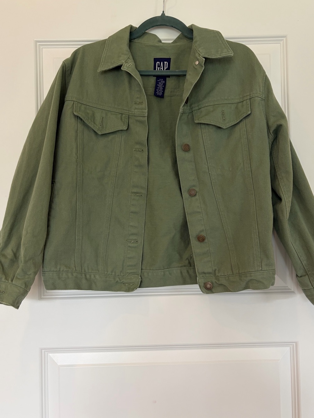 GAP Women's Olive Green Denim Jacket